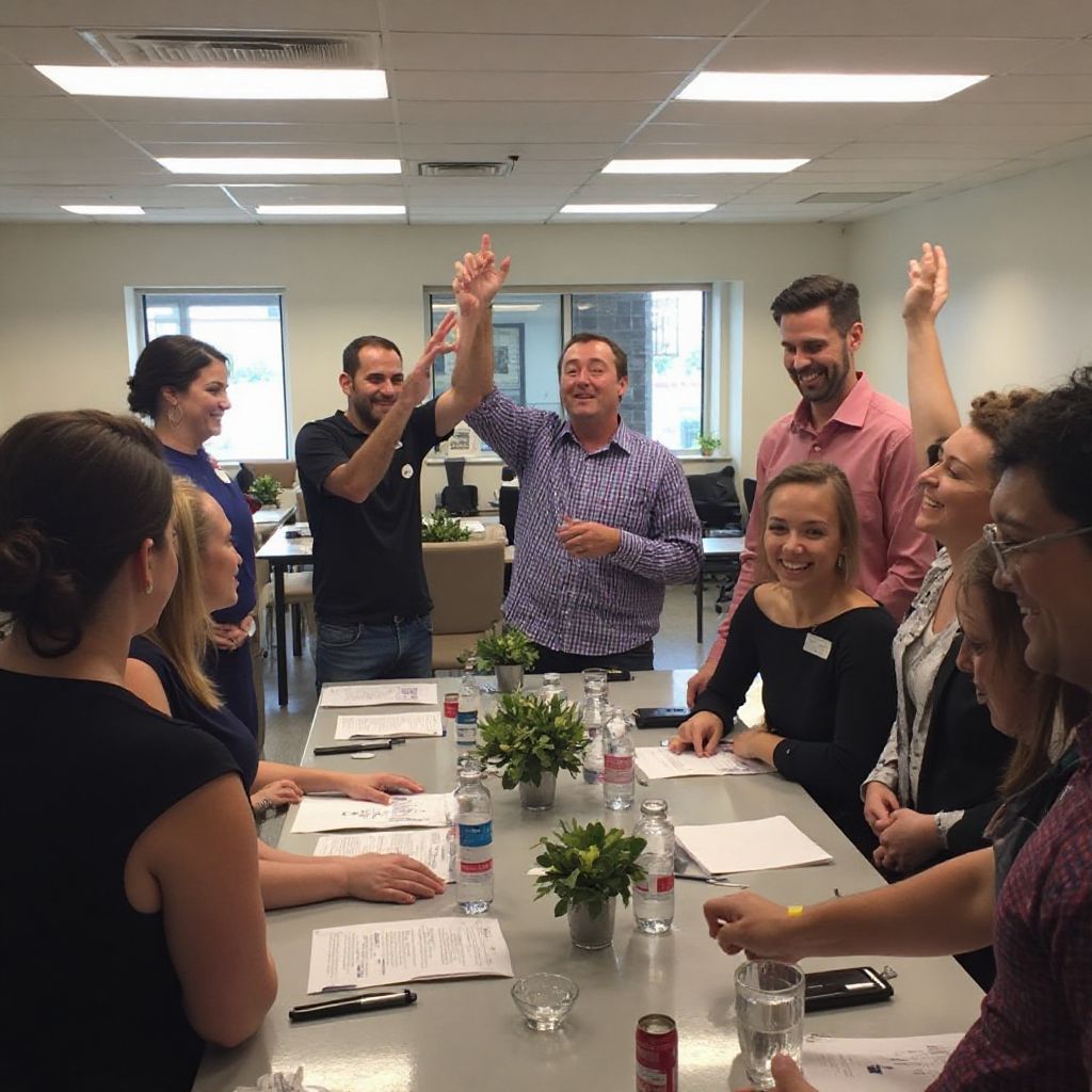 Team celebration success